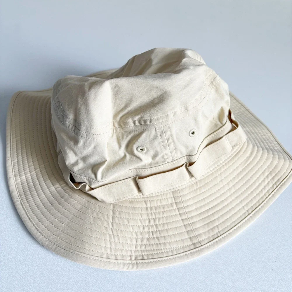 The North Face Unisex Class V Beige Wide Brim Hiking Sun Bucket Hat Gorpcore S-M